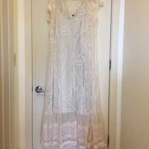 Torrid white lace maxi